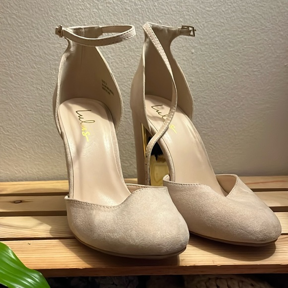 Lulus Chunky Heel Wedding Shoes - Picture 1 of 7